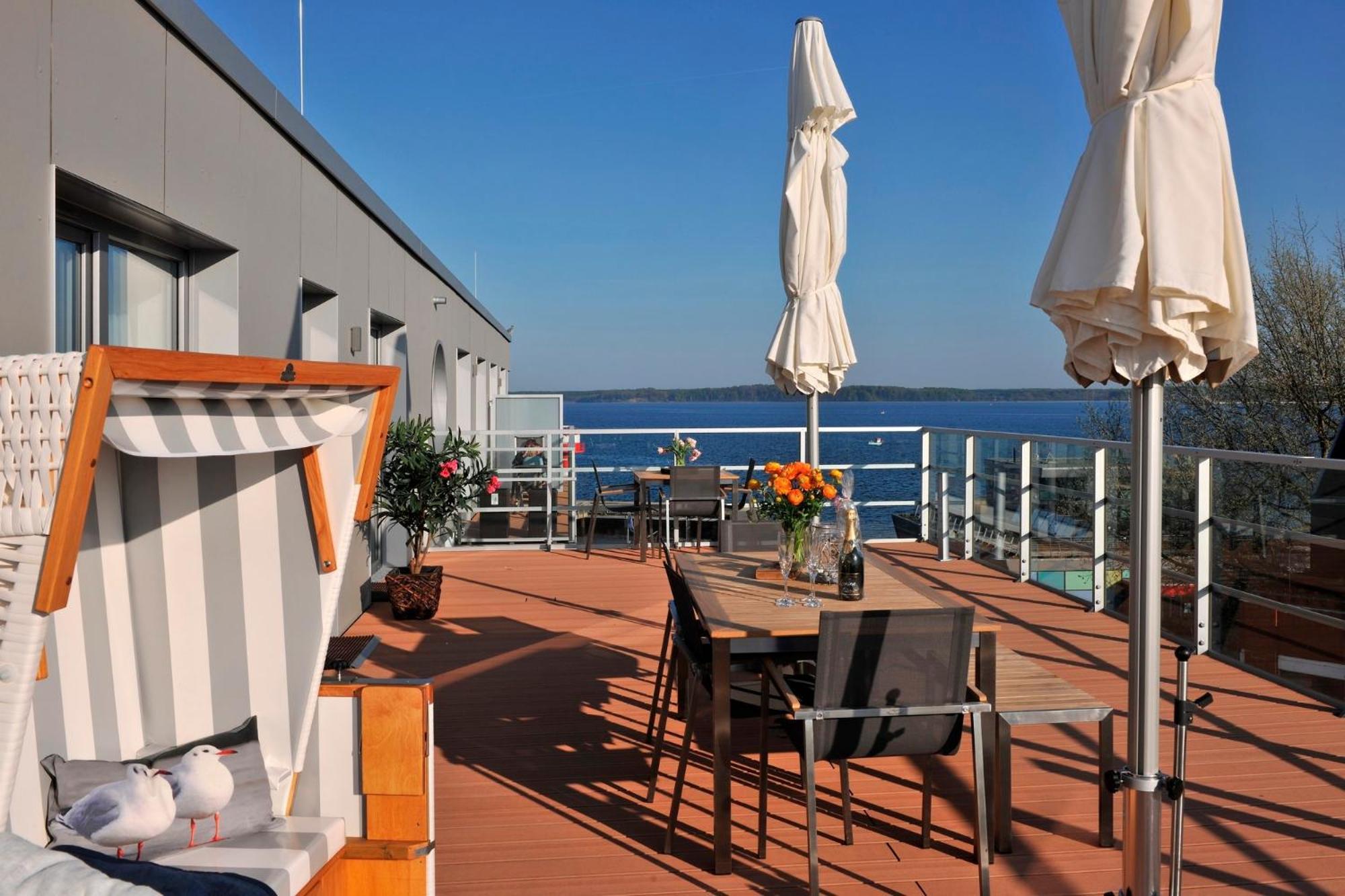 Apartment 37 "Sonnendeck", Blickrichtung Von Der Terrasse Auf Das Offenes Meer, Strand, Innenstadt Eckernförde Esterno foto