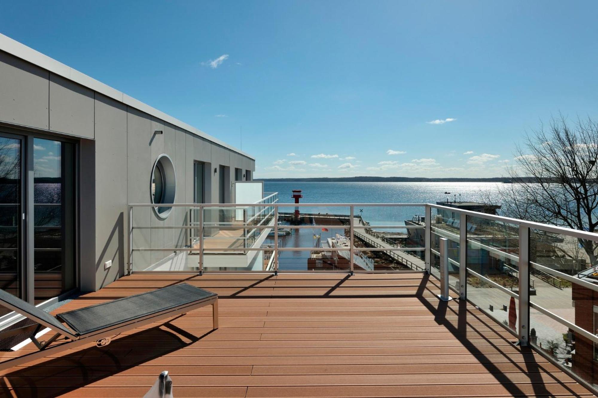 Apartment 37 "Sonnendeck", Blickrichtung Von Der Terrasse Auf Das Offenes Meer, Strand, Innenstadt Eckernförde Esterno foto